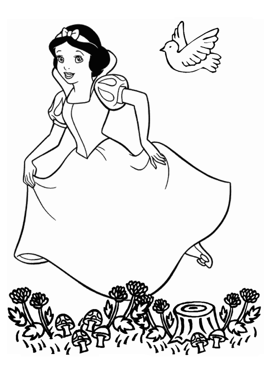 迪斯尼7公主涂色填色60张整理a4打印版