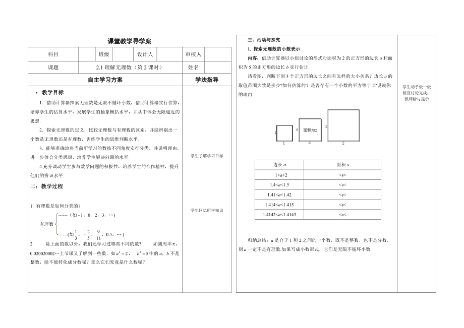 2.1認識無理數(shù)第2課時_第1頁