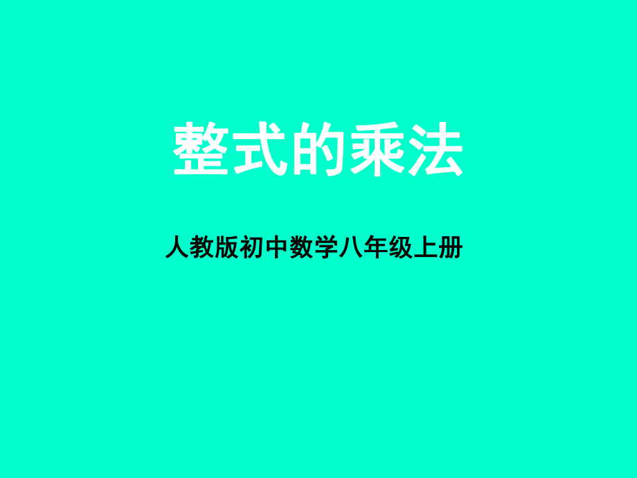 整式的乘法课件_第1页