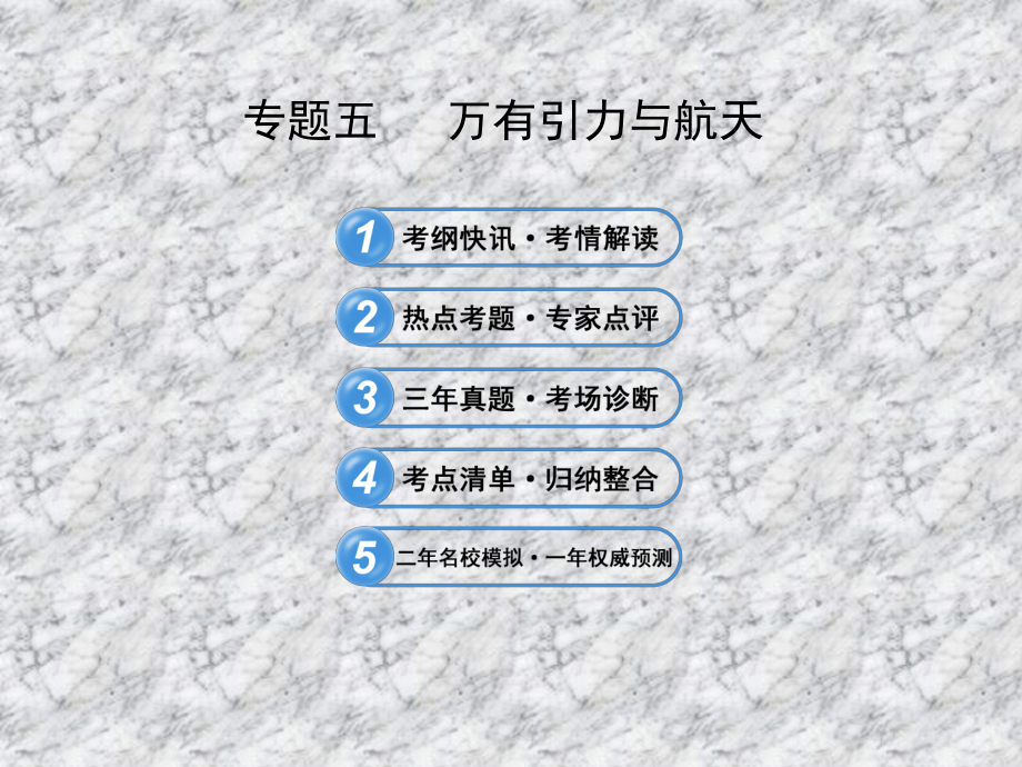 【熱點專題】高考三輪沖刺講解課件專題五萬有引力與航天_第1頁