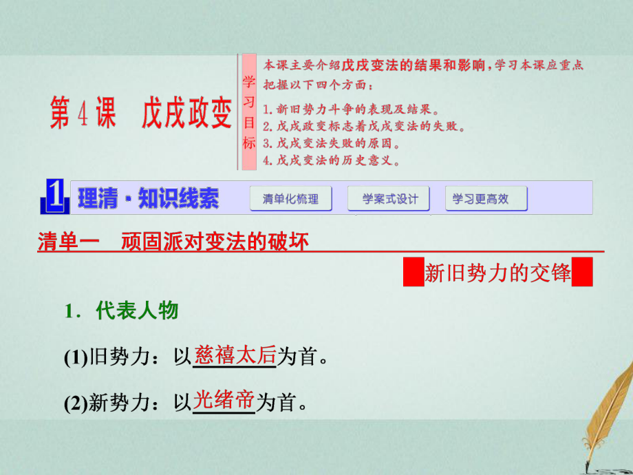 高中歷史第9單元戊戌變法第4課戊戌政變課件新人教版選修1_第1頁