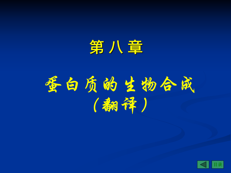 蛋白質的生物合成翻譯