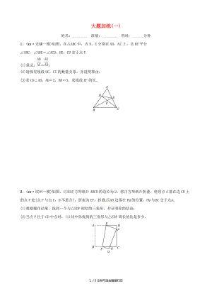 山東濱州專用中考數(shù)學大題加練一