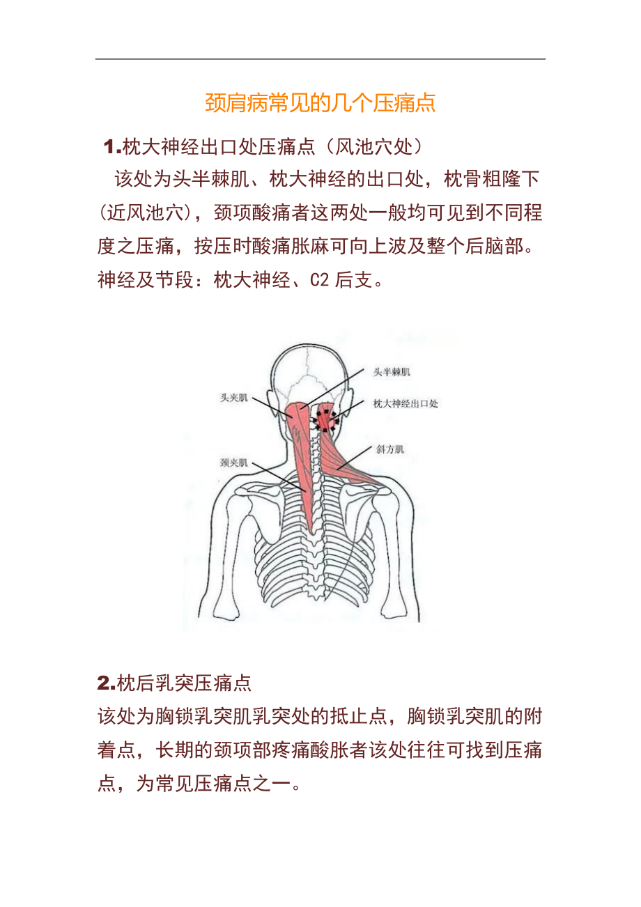 颈肩病常见的几个压痛点_第1页