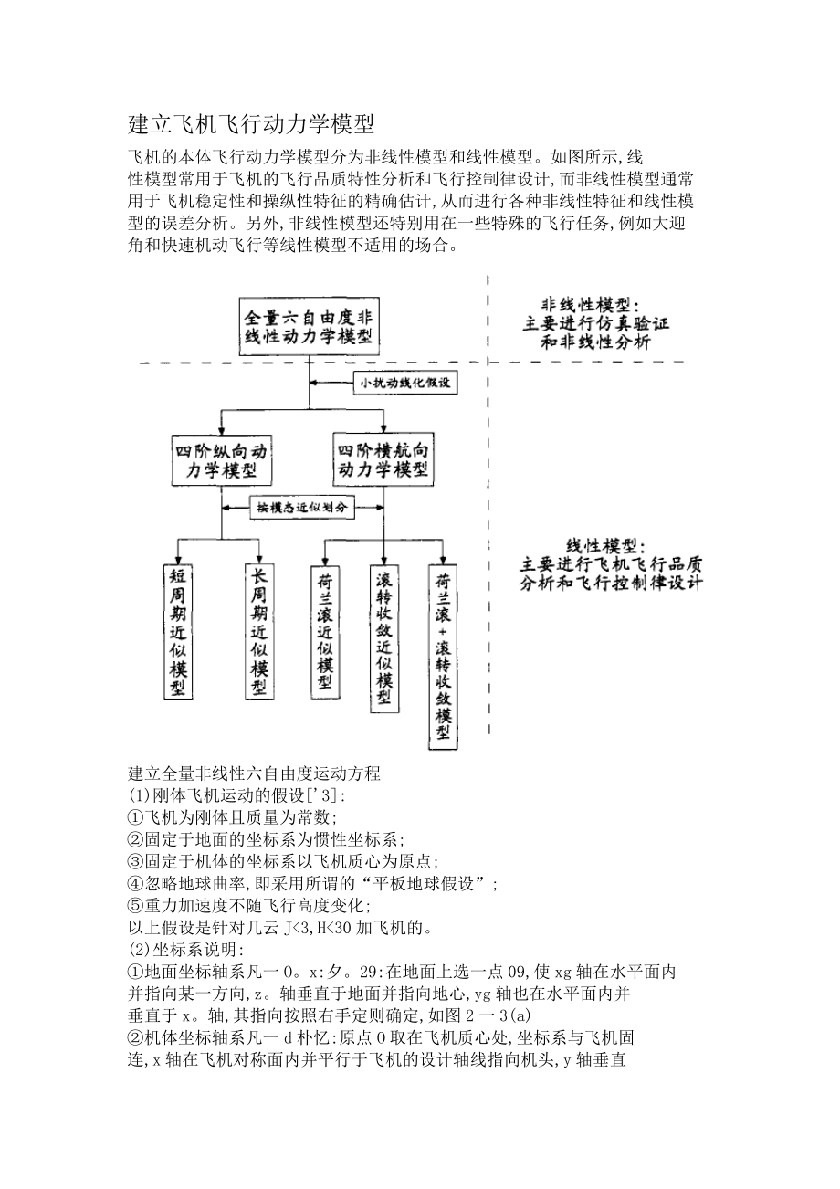 飛機(jī)動(dòng)力學(xué)模型建立_第1頁