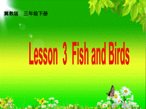 三年級(jí)下冊(cè)英語(yǔ)課件-Lesson3 Fish and Birds_冀教版