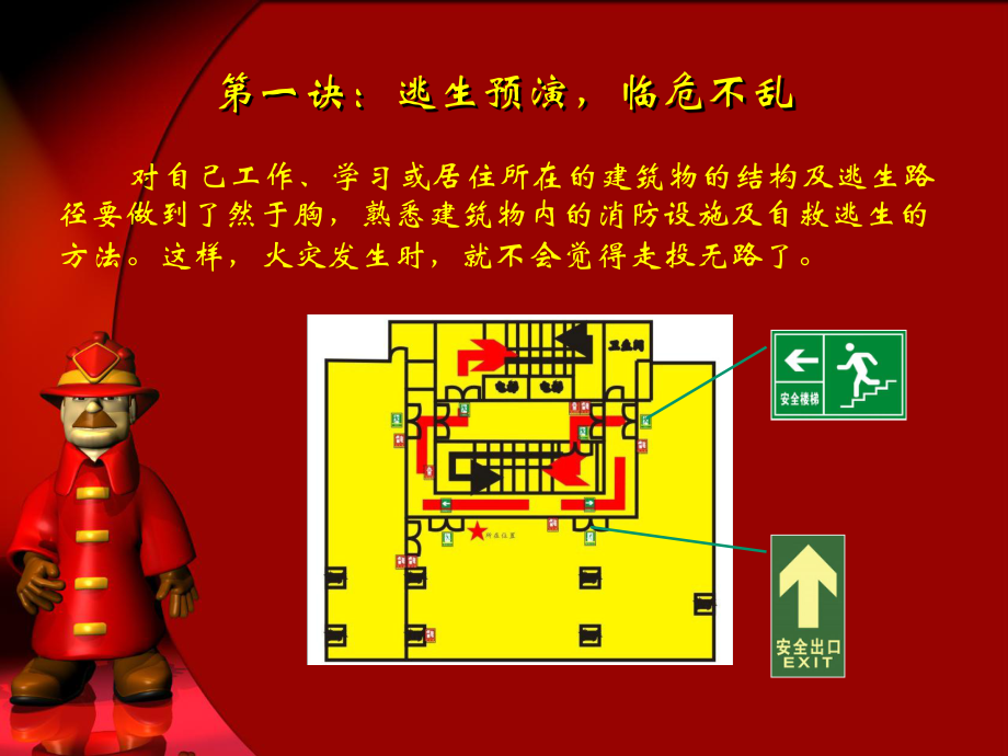 火場逃生培訓ppt商戶消防演練培訓資料