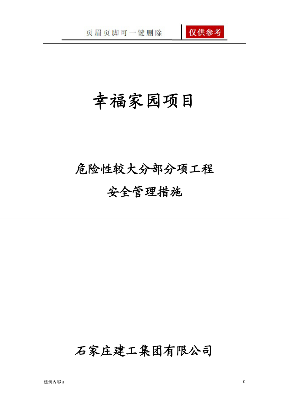 危险性较大的分部分项工程安全管理措施项目材料_第1页