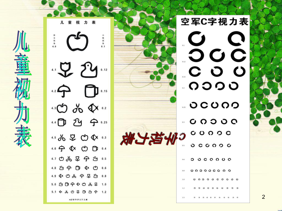 製作視力表ppt課件