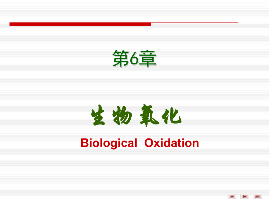 生物化學與分子生物學：第06章 生物氧化_第1頁