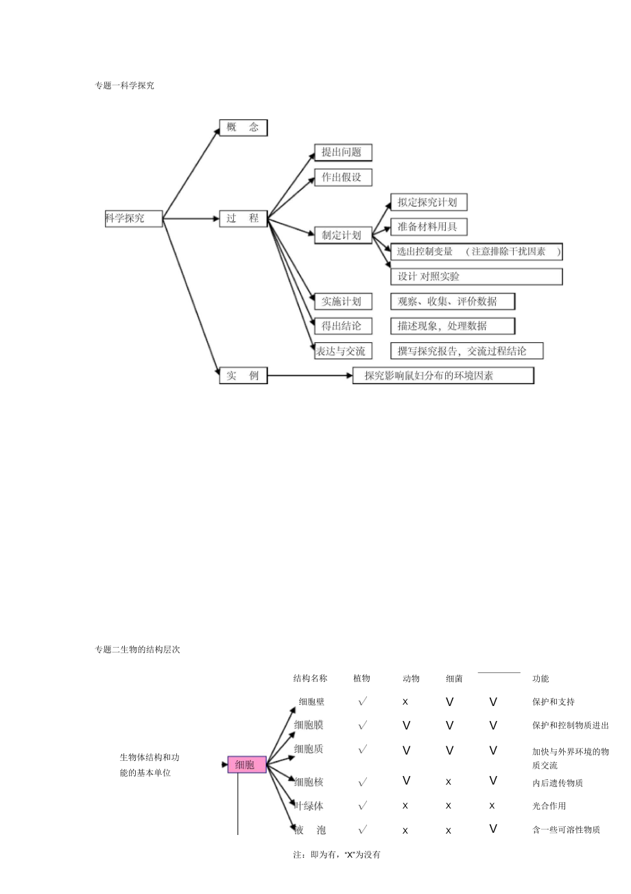 生物概念图 上册图片