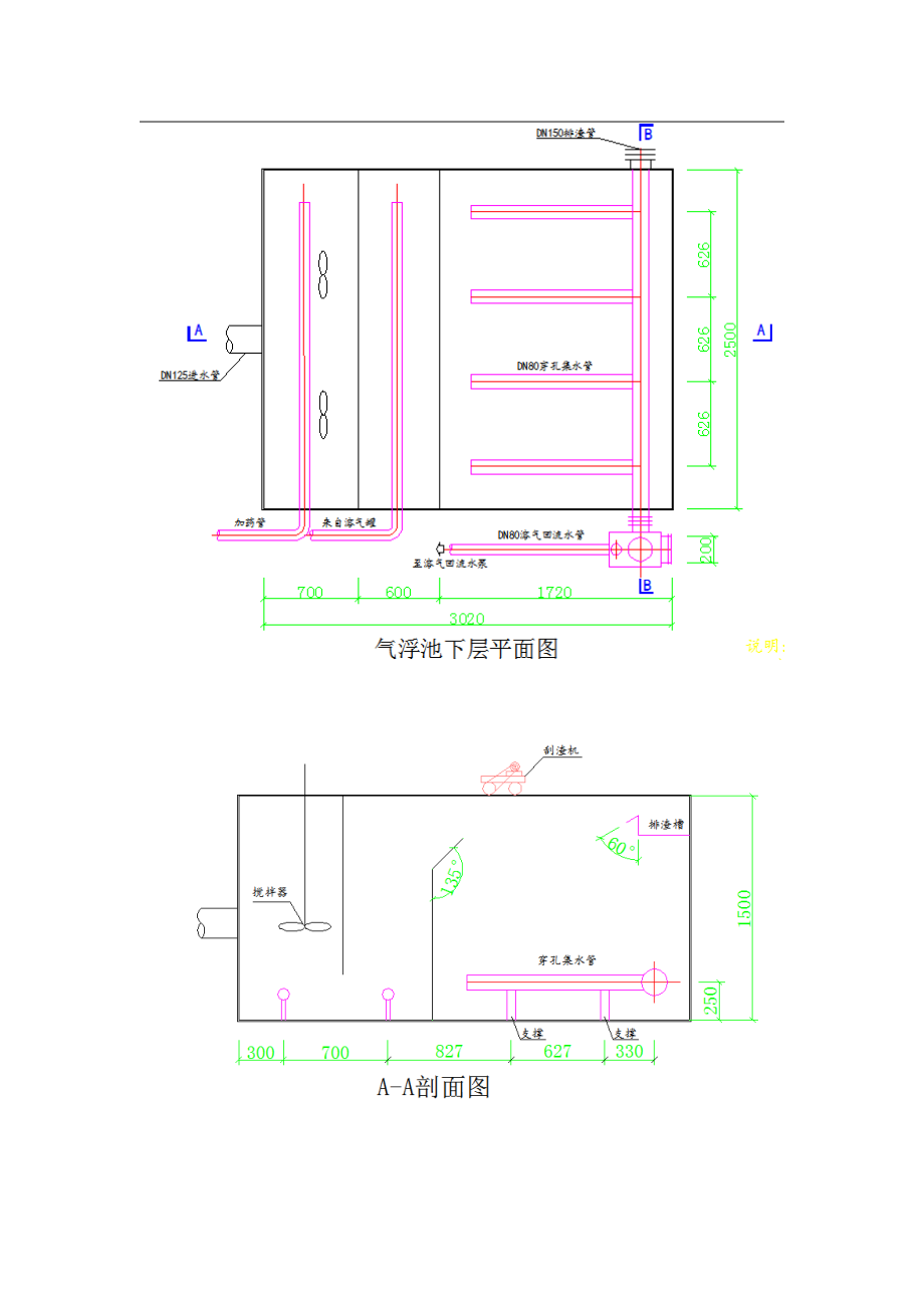 气浮池三视图