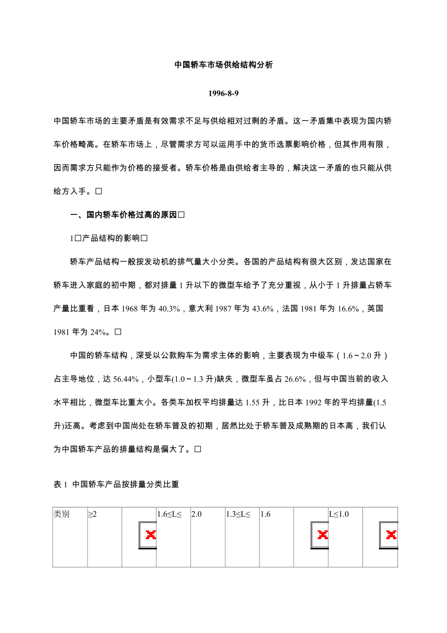 中国轿车市场供给结构分析_第1页