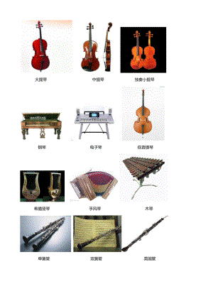常见乐器名称乐器图片