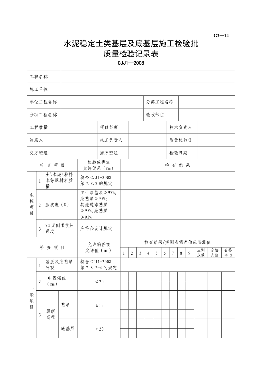 【工程表格模板】水泥穩(wěn)定土類(lèi)基層及底基層施工檢驗(yàn)批質(zhì)量檢驗(yàn)記錄(總3頁(yè))_第1頁(yè)