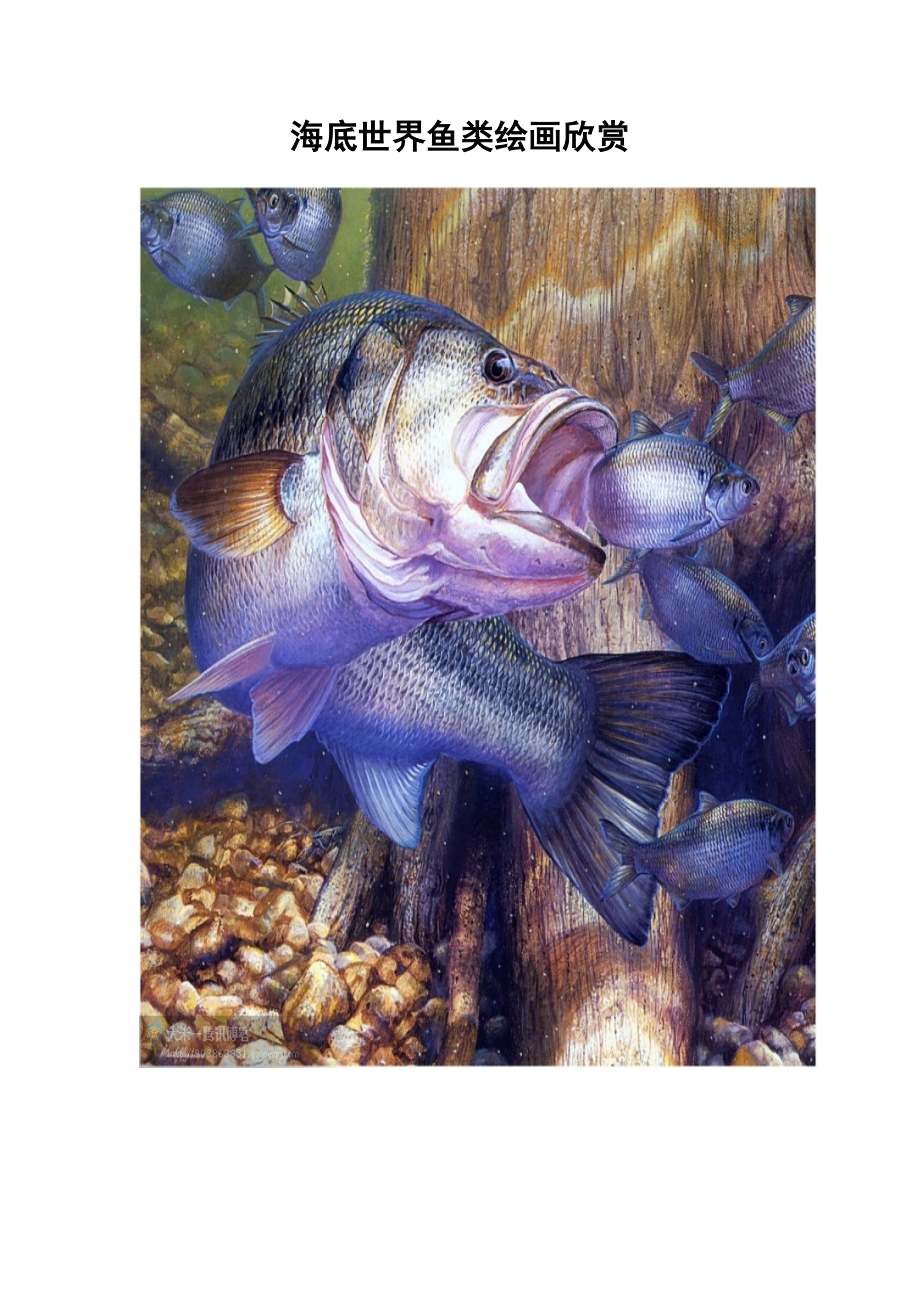 海底世界鱼类绘画欣赏_第1页