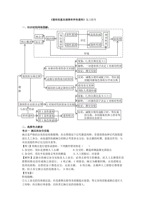 《遺傳的基本規(guī)律和伴性遺傳》復(fù)習(xí)指導(dǎo)(總6頁(yè))