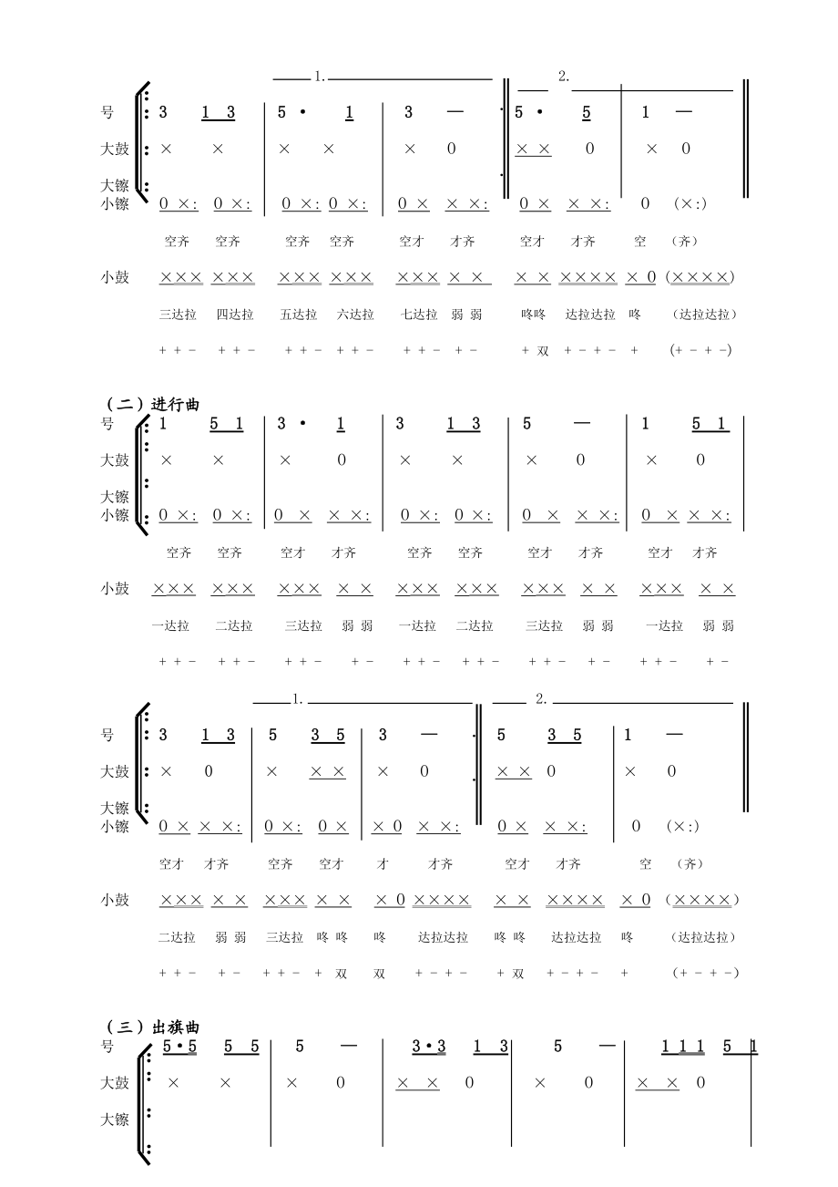 少先队队歌鼓号队曲谱图片