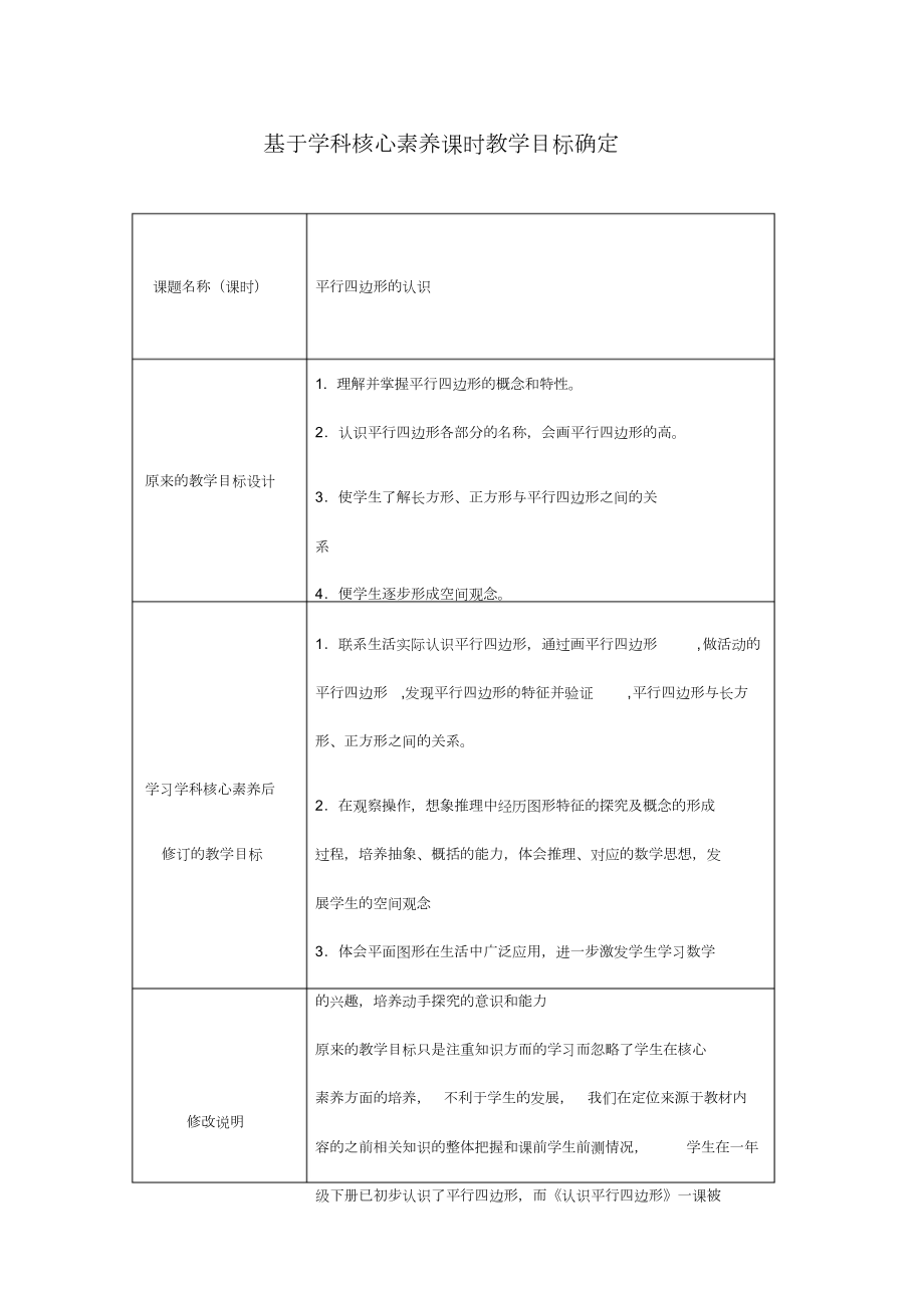 【作業(yè)表單】基于學(xué)科核心素養(yǎng)的課時(shí)教學(xué)目標(biāo)確定2頁(yè)_第1頁(yè)