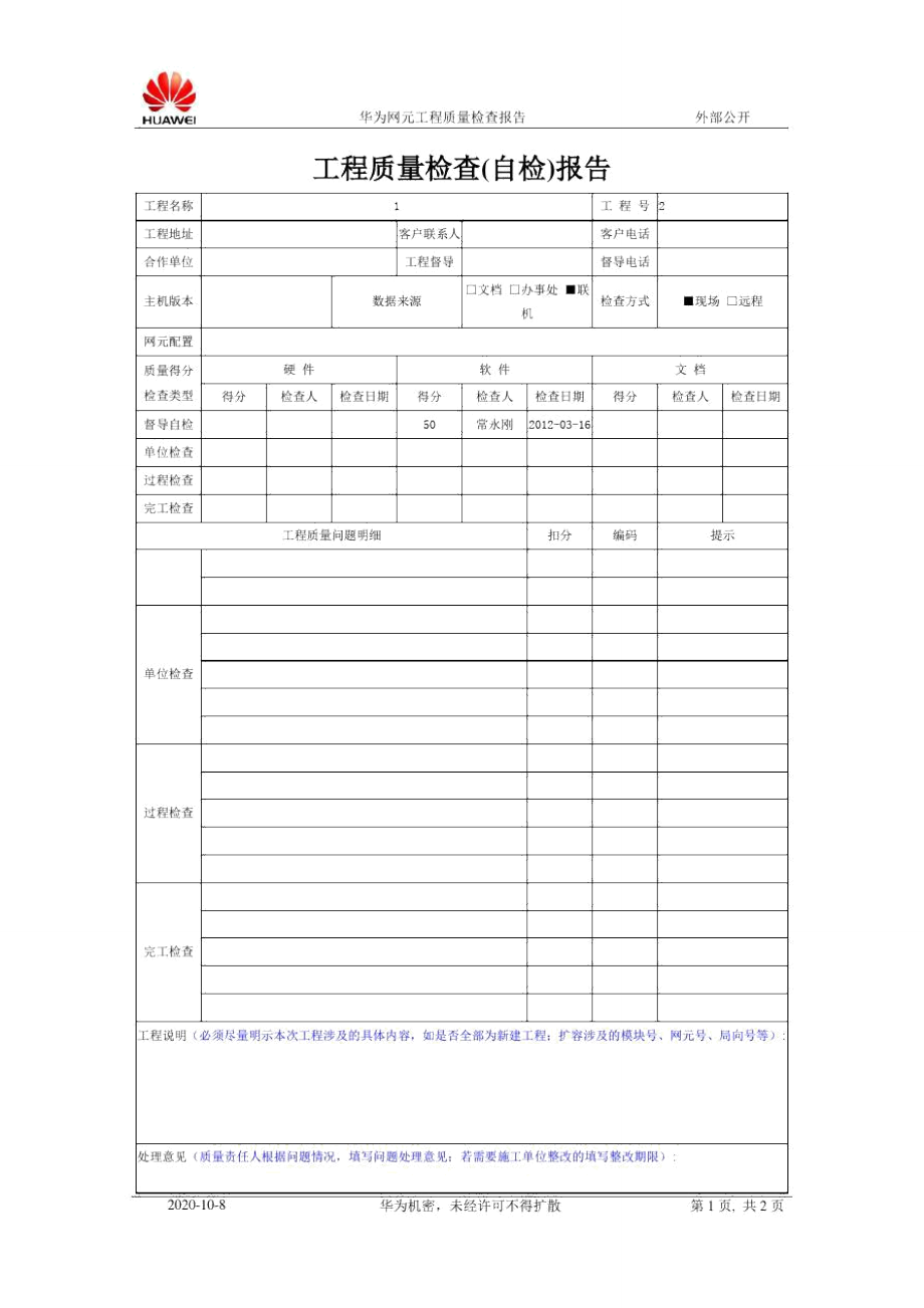 软件自检报告模板_第1页