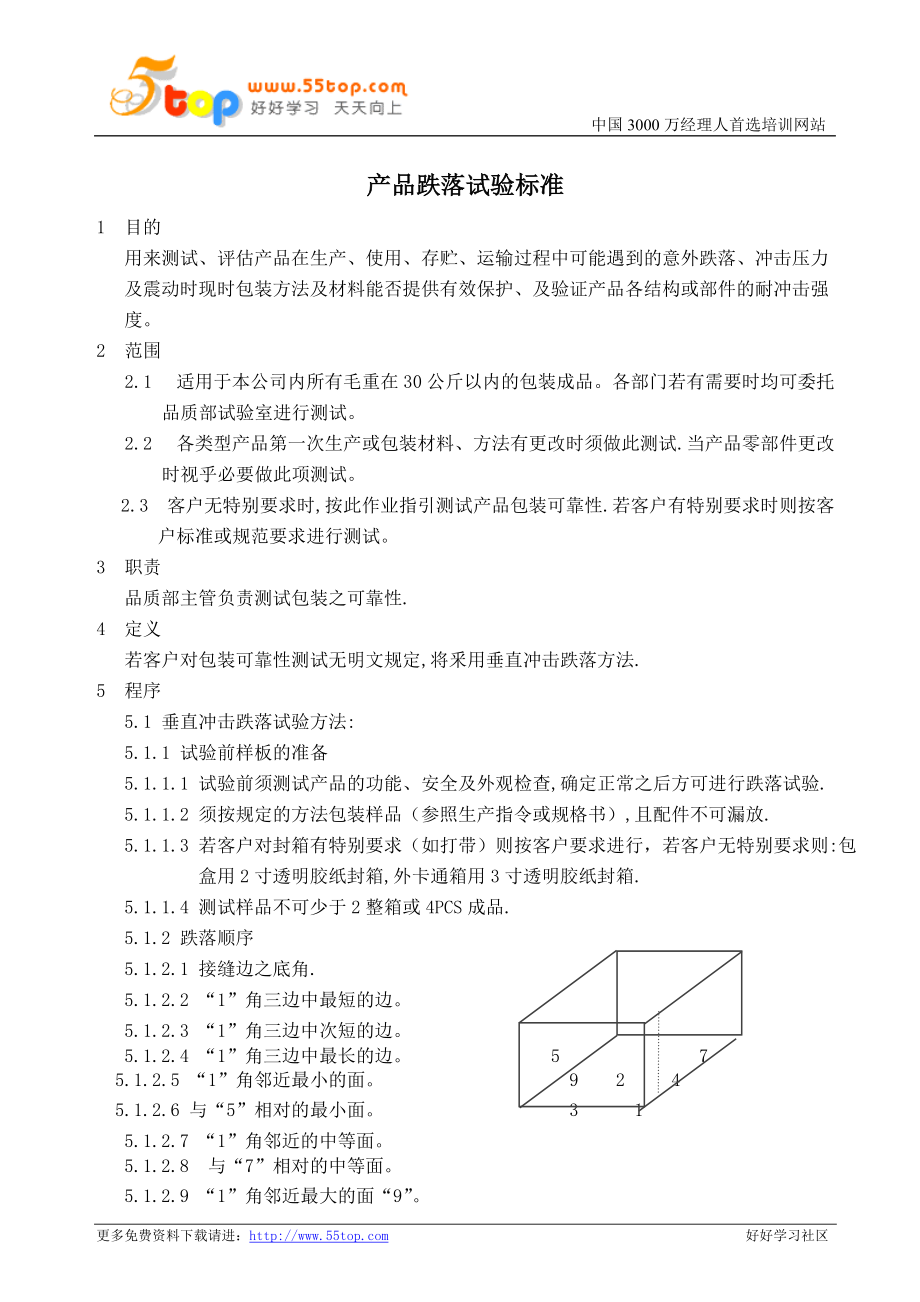 产品跌落试验标准_第1页