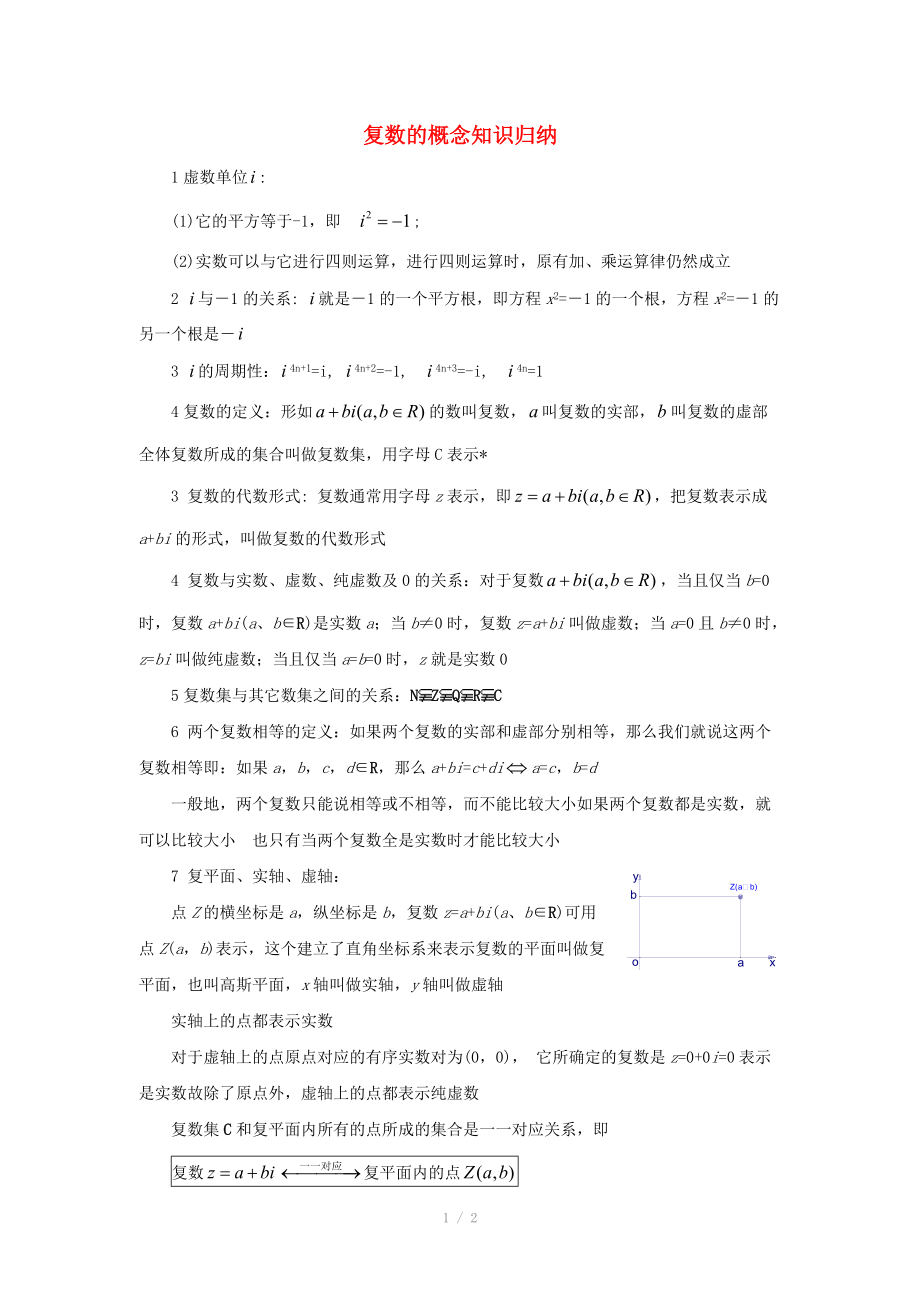 陜西省吳堡縣吳堡中學(xué)高中數(shù)學(xué) 第四章 數(shù)系的擴充 復(fù)數(shù)的概念知識歸納素材 北師大版選修_第1頁