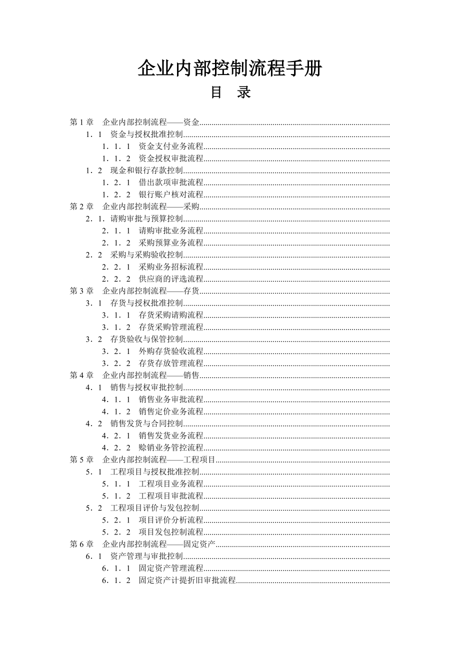 《企業(yè)內(nèi)部控制流程手冊(cè)》_第1頁(yè)