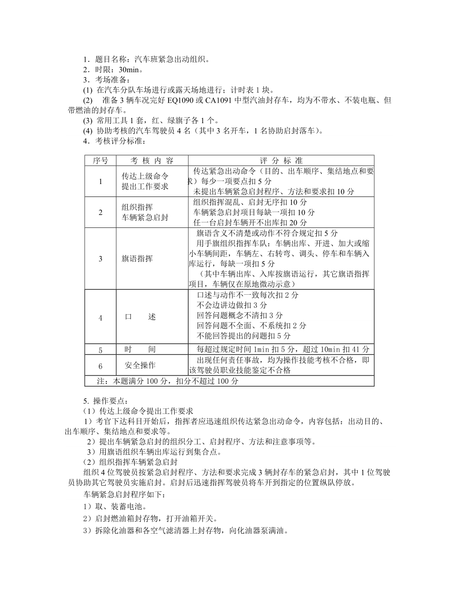 【機(jī)械課件】汽車班緊急出動(dòng)組織_第1頁