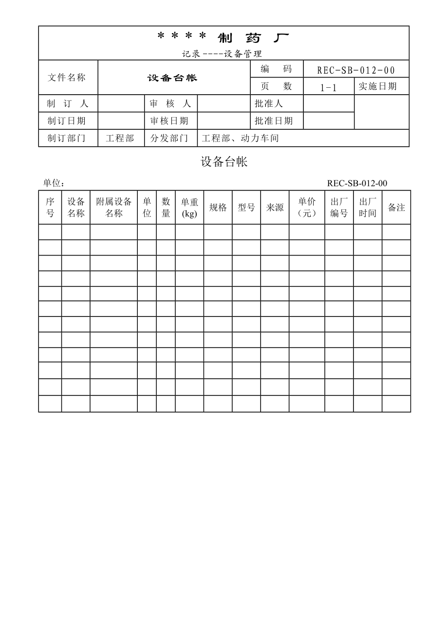 012設(shè)備臺(tái)帳[設(shè)備管理記錄]_第1頁(yè)