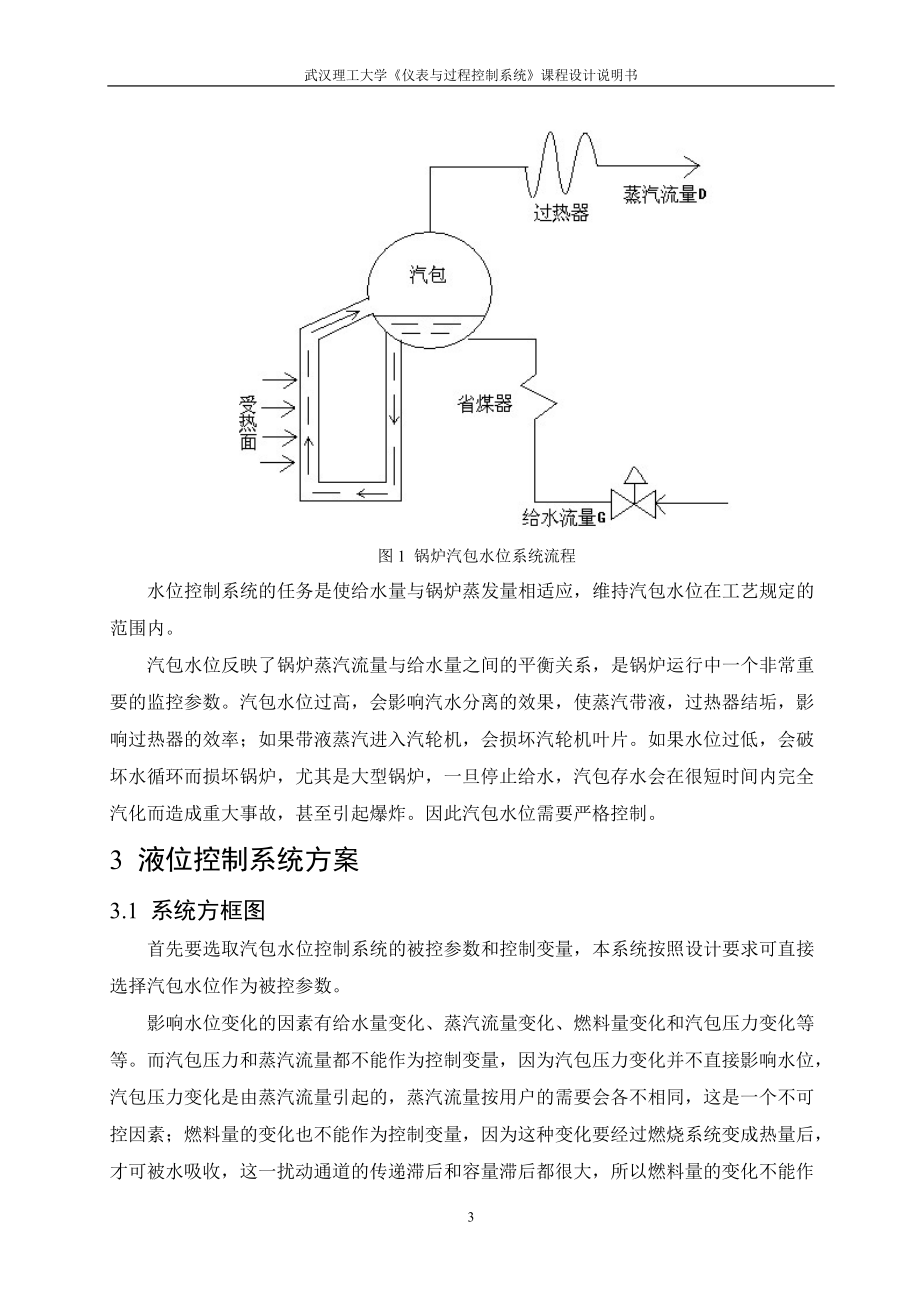 锅炉汽包水位单冲量控制系统设计