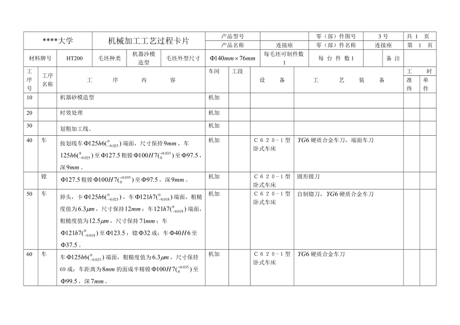 l連接座工藝過程卡片_第1頁