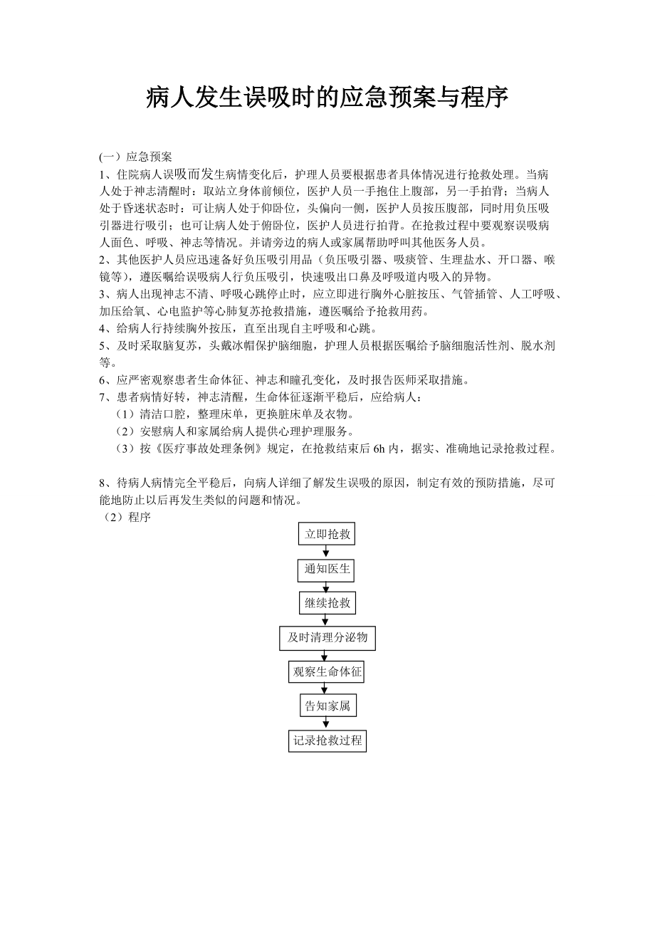 医院应急预案及程序_第1页