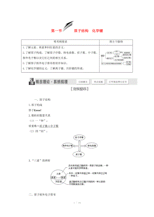 （人教通用版）2015屆高考化學(xué)一輪總復(fù)習(xí)講義 第一節(jié) 原子結(jié)構(gòu)化學(xué)鍵