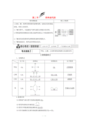 （人教通用版）2015屆高考化學一輪總復習講義 第二節(jié) 烴和鹵代烴