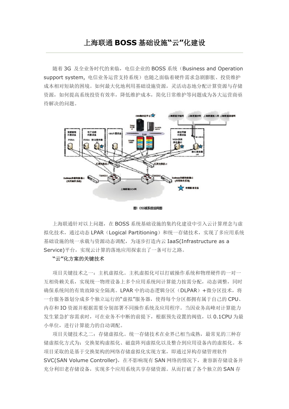 上海联通BOSS基础设施“云”化建设_第1页