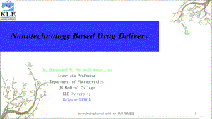 anotechnologybaseddrugdelivery纳米药物递送课件
