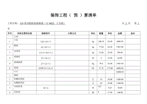 玻璃幕墻預算