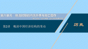 通史版2021版新高考?xì)v史一輪復(fù)習(xí)第六單元晚清時(shí)期的內(nèi)憂外患與救亡圖存第2講晚清我國(guó)經(jīng)濟(jì)結(jié)構(gòu)的變動(dòng)課件人民版