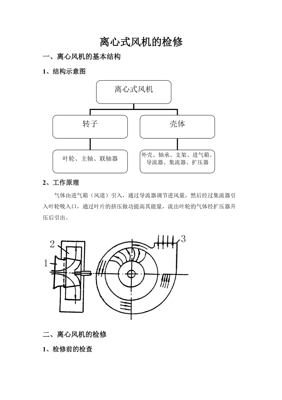 離心式風(fēng)機(jī)檢修質(zhì)量標(biāo)準(zhǔn)_第1頁