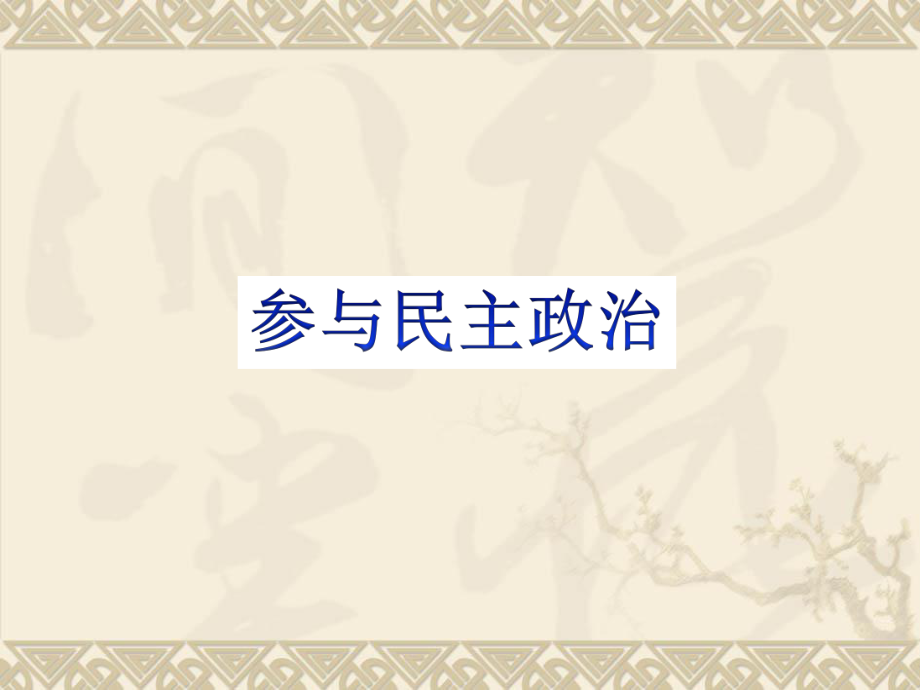 《參與民主政治》復習課課件_第1頁