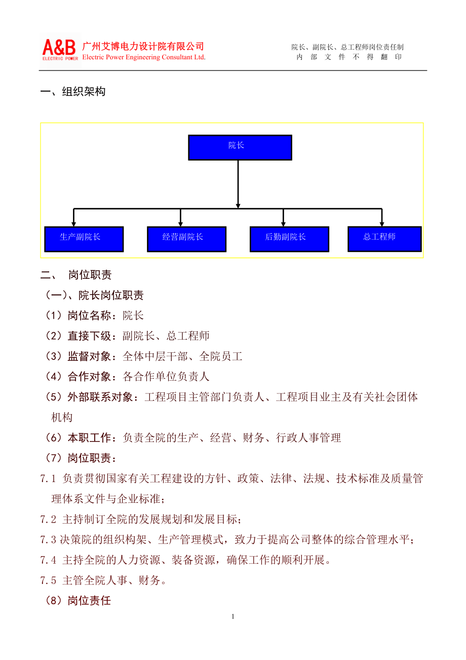 院长副院长岗位职责_第1页