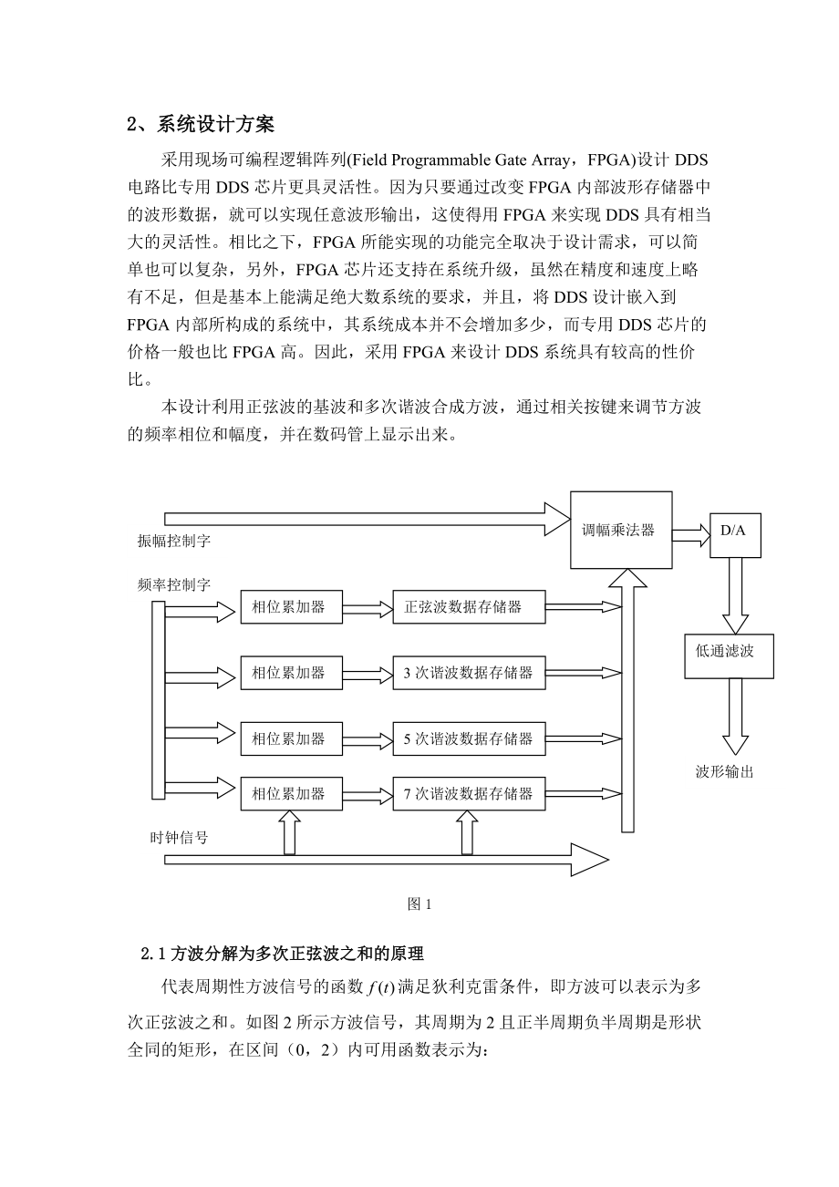 eda课程设计实验报告基于fpga的方波信号发生器