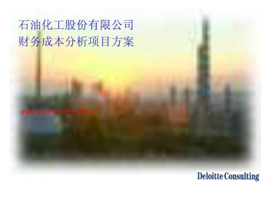 中国石化财务控制咨询方案课件_第1页