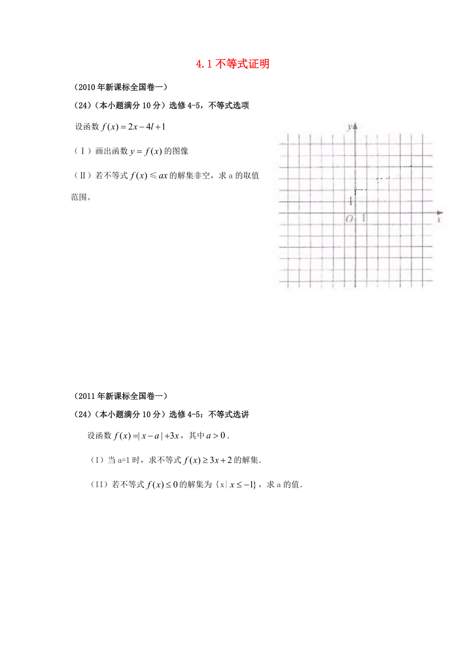 福建省莆田市高中數(shù)學 4.1 不等式證明應(yīng)用校本作業(yè)無答案理 湘教版選修45_第1頁