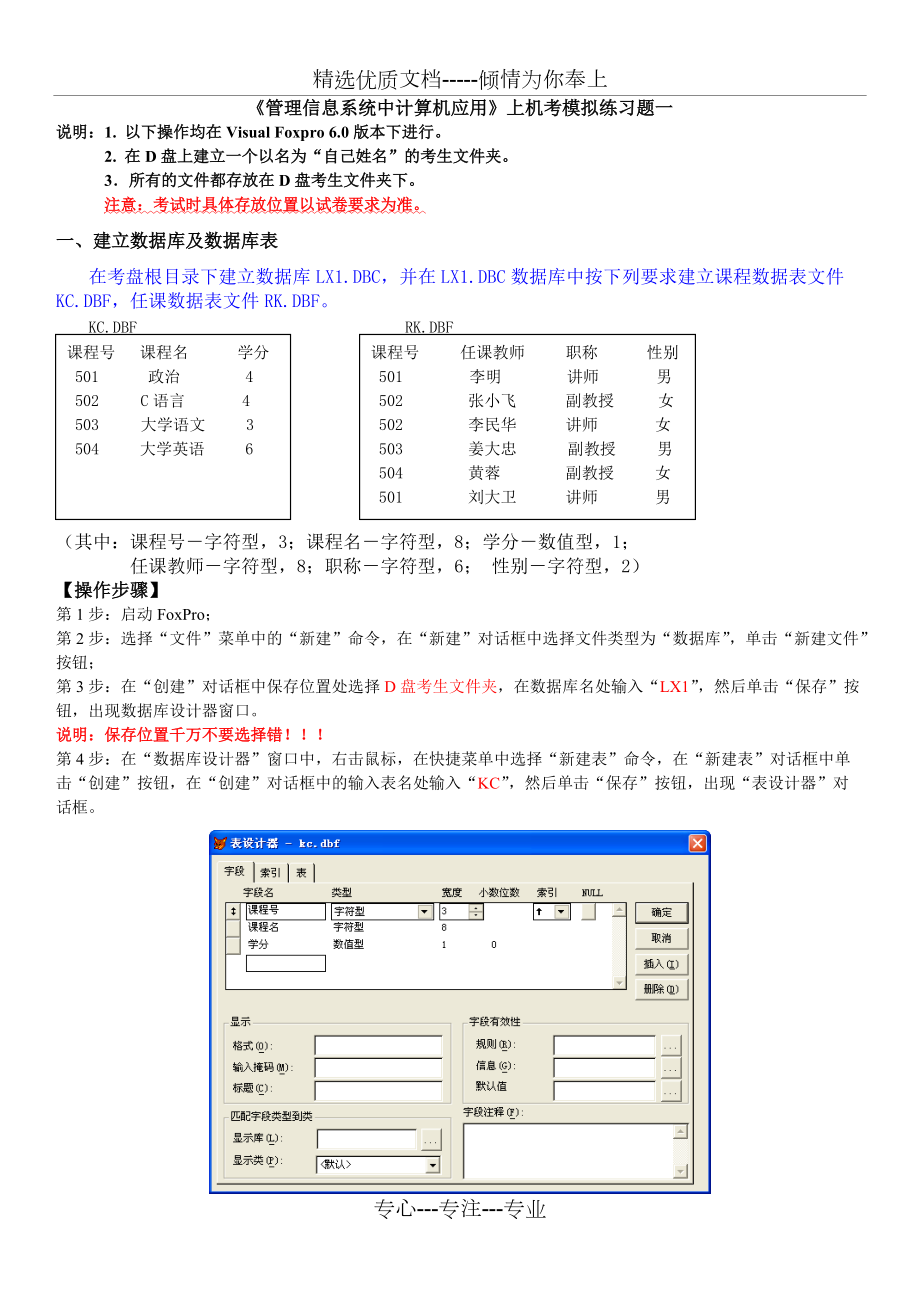 《管理系統(tǒng)中計算機應用》上機考試及操作練習題(共11頁)_第1頁