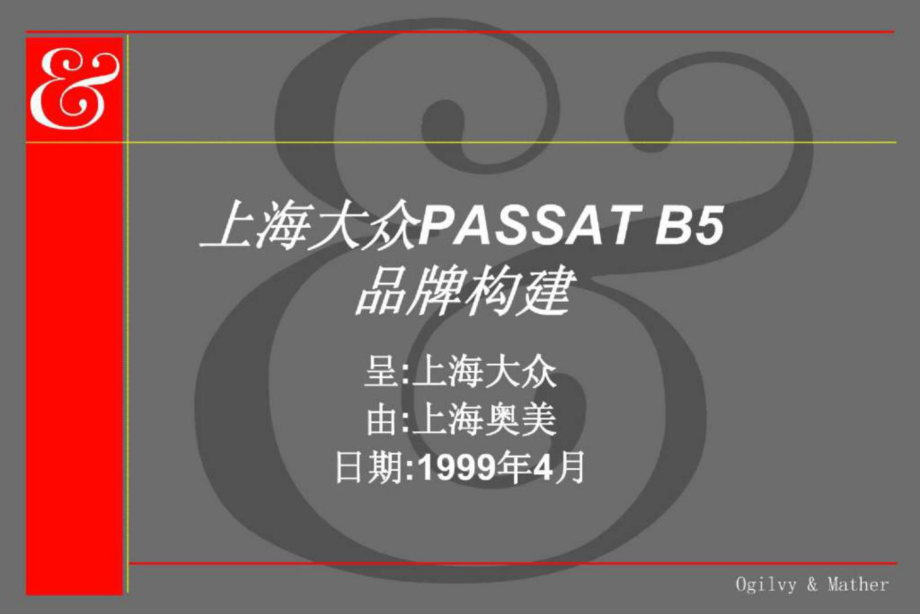 奥美上海大众PASSAT B5 品牌构建_第1页