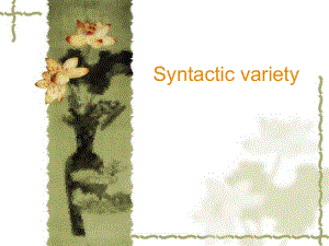 Syntactic variety
