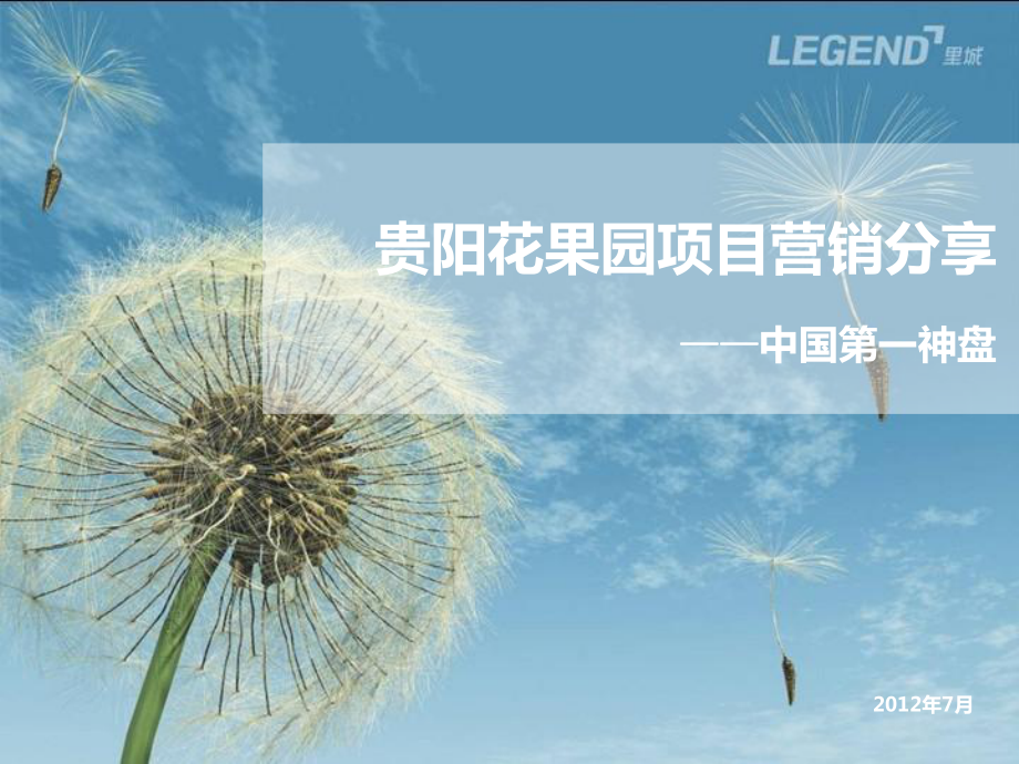 中国第一神盘贵阳花果园项目营销分享42p_第1页