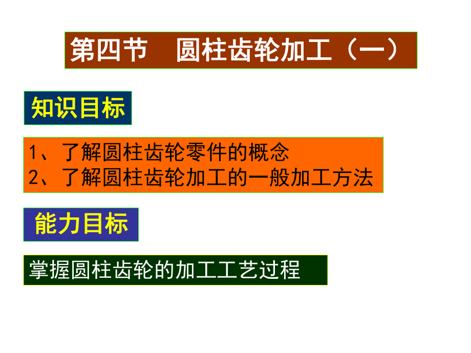 齒輪加工 PowerPoint 演示文稿_第1頁(yè)