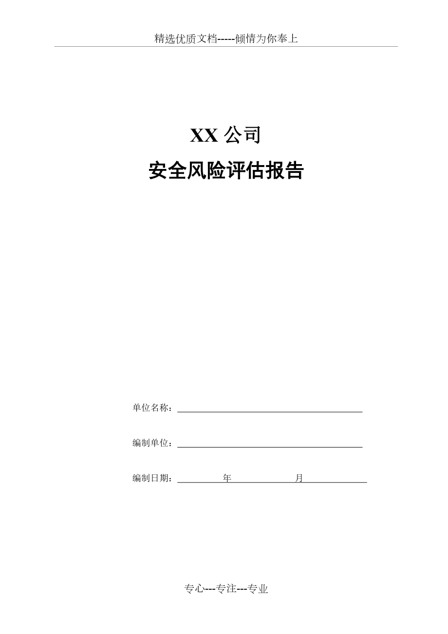 xx公司安全风险评估报告(共13页)